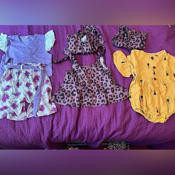 Set of 5 toddler girls clothes - 2-5t new - never used clothes - Picture 1 of 4